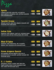 Green Jalapeno Pizza menu 3