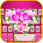 Cover Image of 下载 Pink Rose Flower Keyboard Theme 1.0 APK