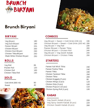 Biryani Brunch menu 1