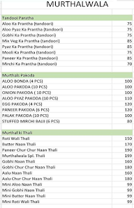 Murthalwala menu 1