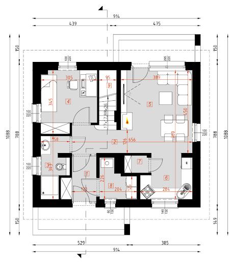 D153B - Rzut parteru