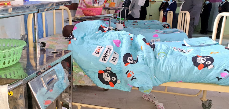 Children asleep at Kenyatta National Hospital Children's Ward.