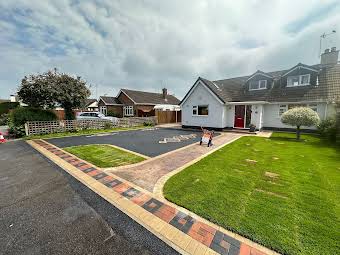 New tarmac driveway and  new turfed lawn album cover