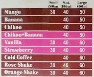 Vinod Juice & Shake menu 3