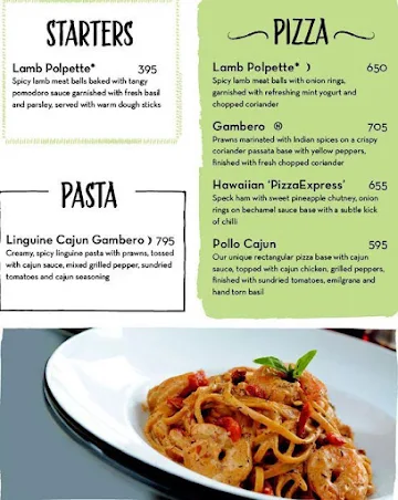 PizzaExpress menu 