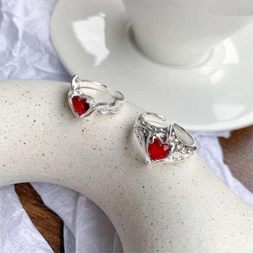 Title 11, Ruby high-grade temperament ring female niche h...