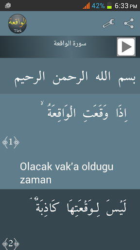 Surah Al-WaqiaTurkish