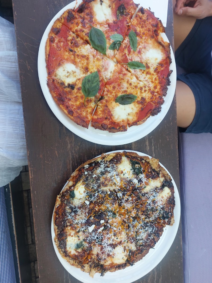 Delicious pizzas! We got the margarita and pumpkin ones