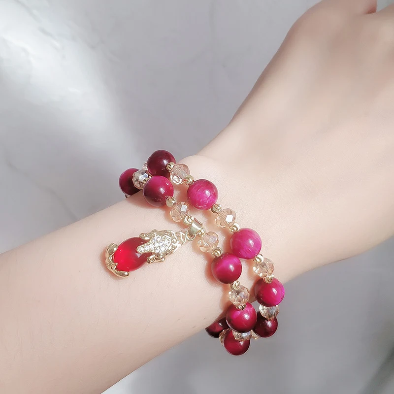 Title 2, Bracelet Zhaocai Renard et Oeil de Tigre pour T...