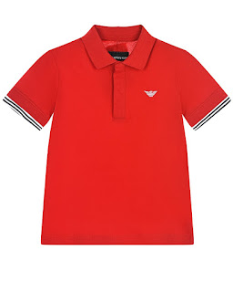 Красная красная футболкаполо детская Emporio Armani за 4 799 руб.
