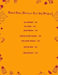 Dana Paani menu 1