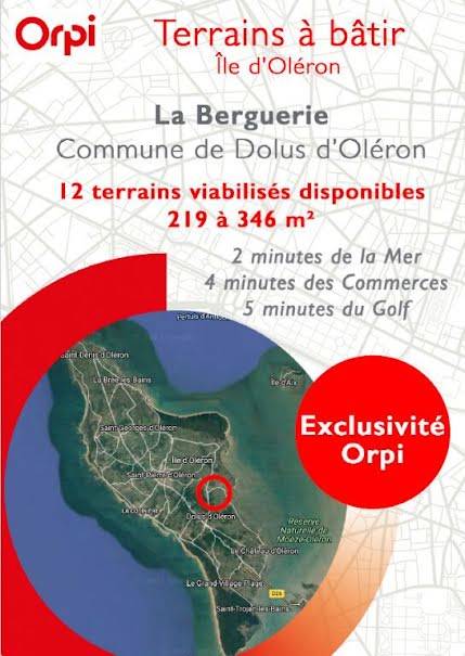 Vente terrain  309 m² à Dolus-d'Oléron (17550), 139 900 €