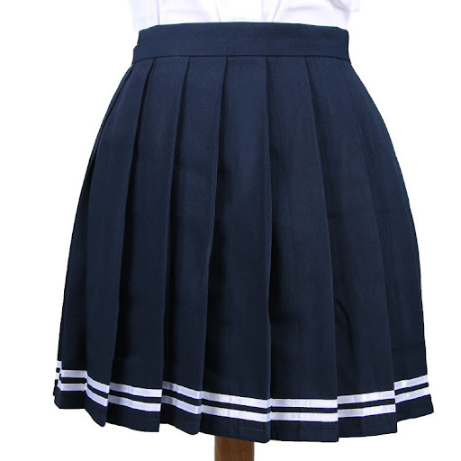 Title 11, Japanese Pleated Skirt Macaron Solid Color. Com...