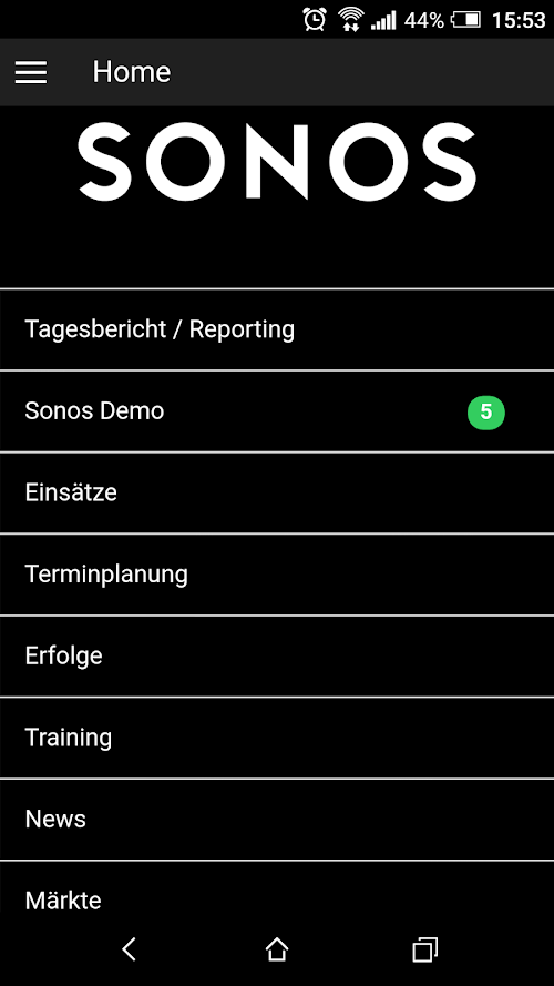Android application SONOS Sales screenshort