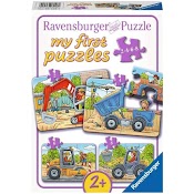 Xếp Hình Puzzle 3D Chủ Đề Chủ Đề Công Trường 4 Bộ 2/4/6/8 Mảnh - Ravensburger Rv069460