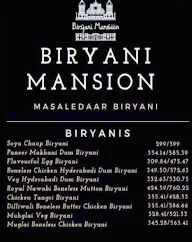 Biryani Mansion menu 1