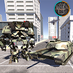 Cover Image of Baixar US Army Tank Transform Robot Shooting War 1.0 APK