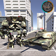 US Army Tank Transform Robot Shooting War MOD