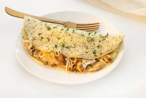Smoky Chicken And Cheese Omelette