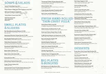 Tabula Beach Cafe menu 