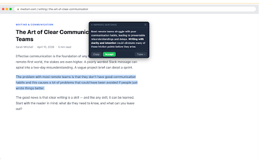 Improve Sentence screenshot 1