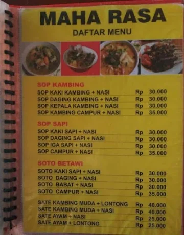 Waroeng Hezy menu 