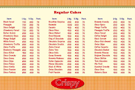 Crispy Cake menu 3