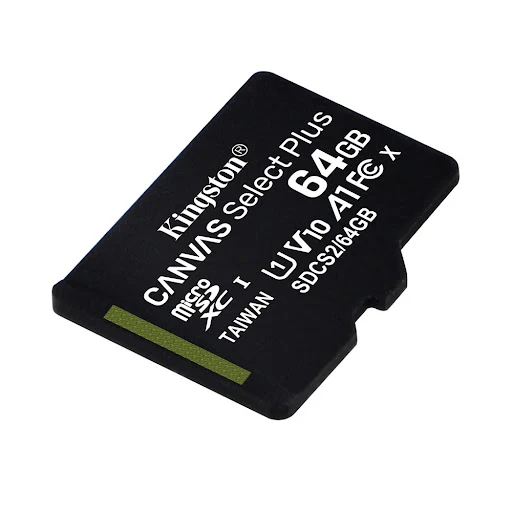 Thẻ nhớ Kingston 64GB microSDHC Canvas Select 100R CL10 UHS-I Single Pack SDCS2/64GBSP (Không Adapter)