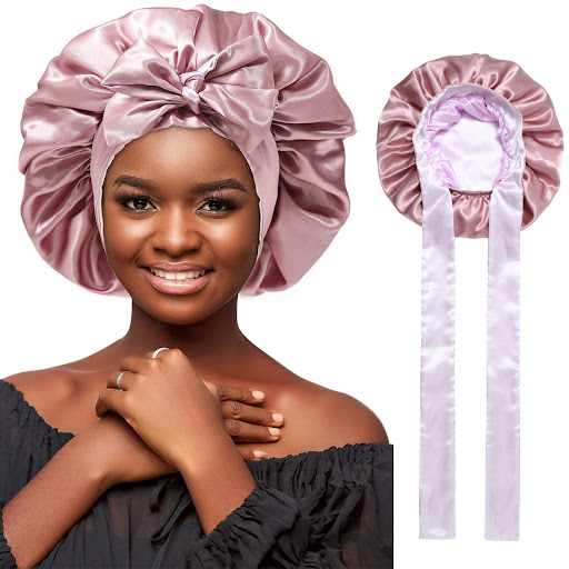 Title 7, Two-tone Wide-brimmed Stretch Satin Nightcap Pr...