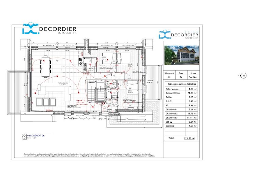 Vente appartement 4 pièces 121.23 m² à Neuvecelle (74500), 860 000 €