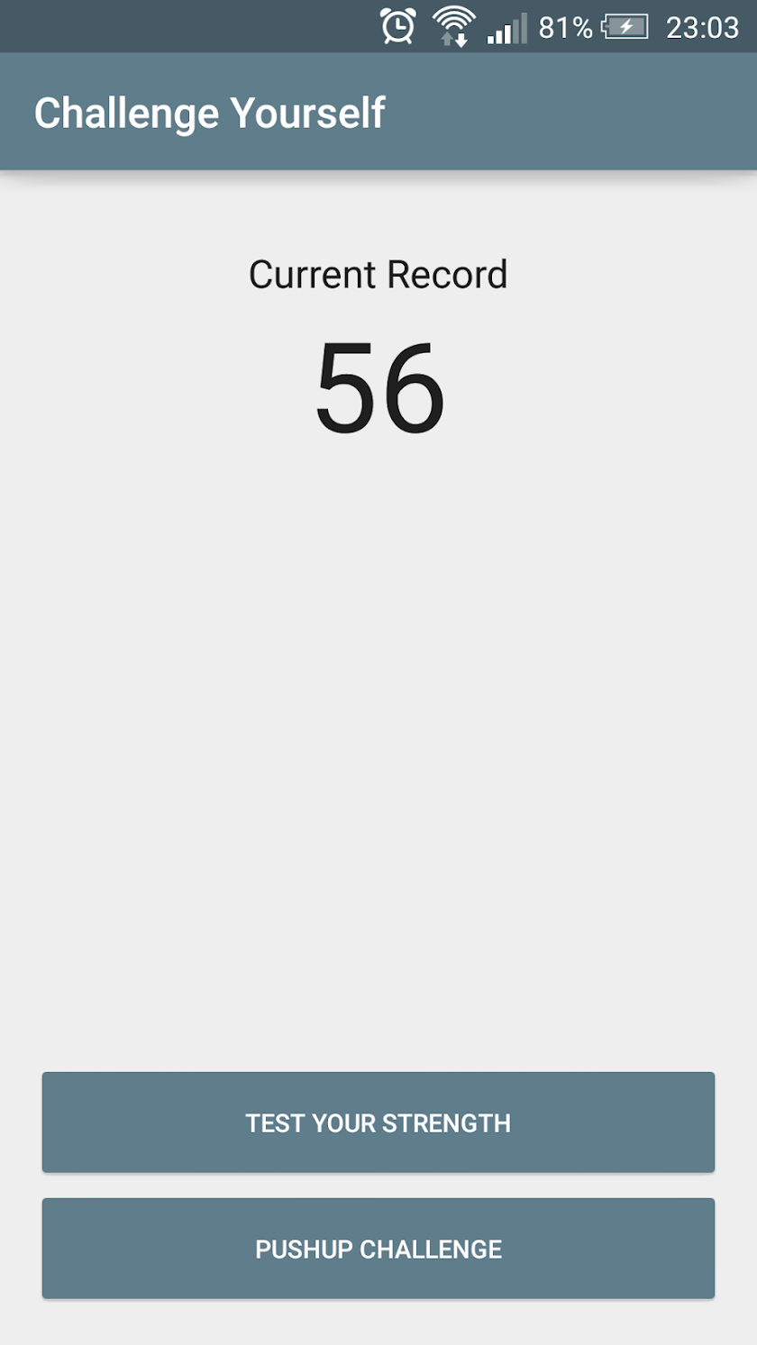 Push Ups - Challenge Yourself Screen 1