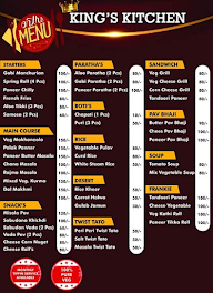 King's Kitchen menu 1