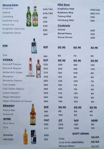 Hotel Shubham menu 