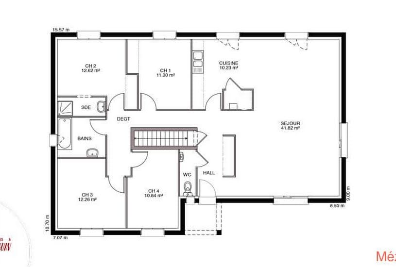  Vente Terrain + Maison - Terrain : 1 172m² - Maison : 110m² à Courtisols (51460) 