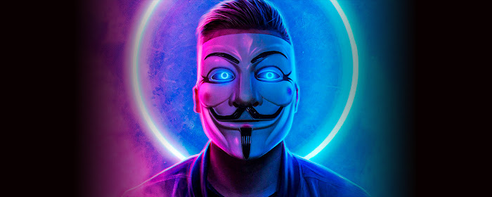 Anonymous Mask Neon Wallpapers New Tab marquee promo image