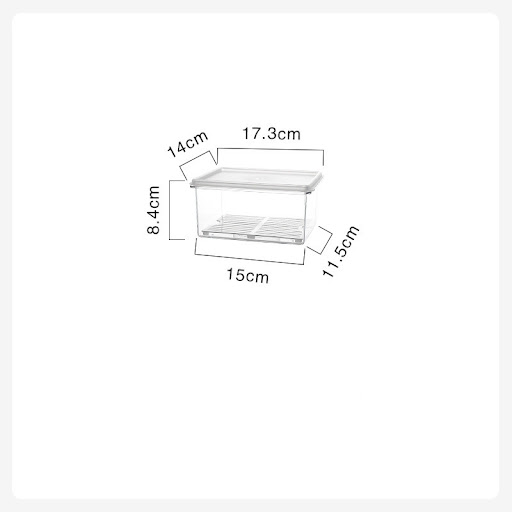 Title 8, Refrigerator Crisper Transparent Plastic Storag...