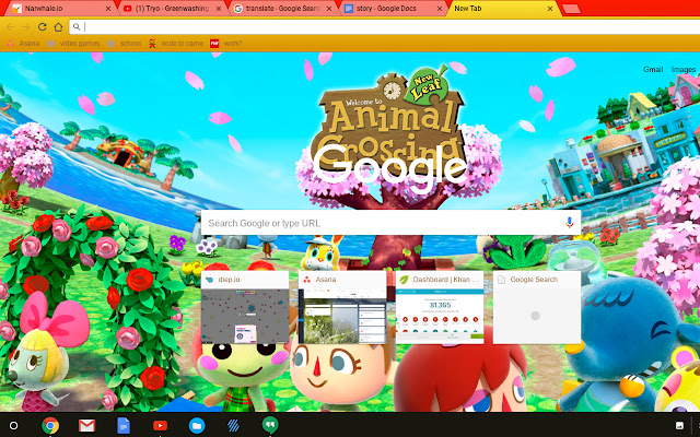 Animal Crossing Theme chrome extension