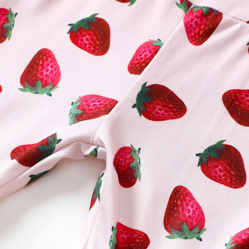 Title 2, Girls cute strawberry printing gallus Siamese ...