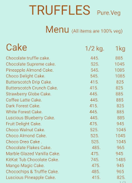 Truffles menu 1