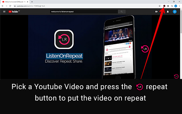 Listen On Repeat Chrome Extension to Loop  Videos