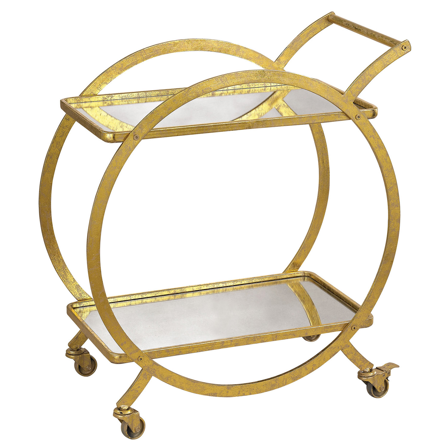 round gold circle bar cart with glass shelves gold circle mid century modern bar cart with glass shelves