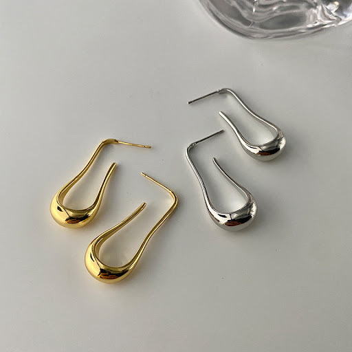 Title 4, Minimalist Water Drop U-shaped Earrings, Niche ...