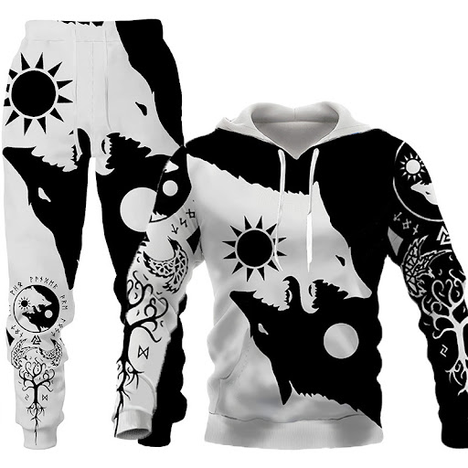 Title 11, The New Wolf 3D Print Hooded Sweatshirt Suit, U...