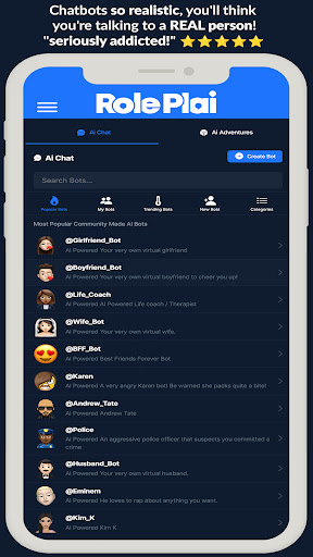 Screenshot RolePlai - Ai Chat Bot