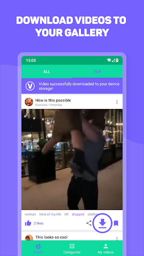 Screenshot Virall: Watch and share videos