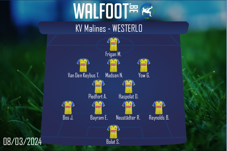 Composition Westerlo | KV Malines - Westerlo (08/03/2024)