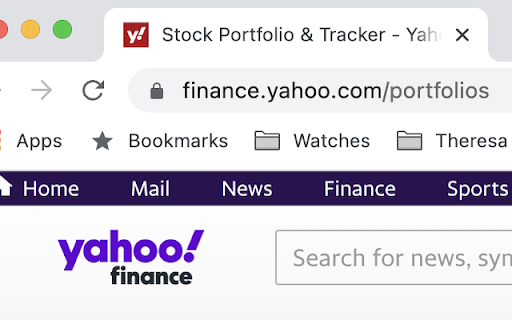 Yahoo Finance Favicon Colorizer