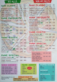 Panx Pizza menu 1