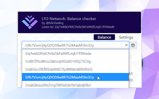 LTO Network Balance Checker