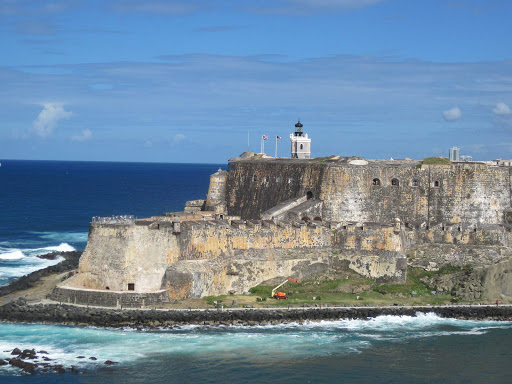 A monumental 16th-century Spanish citadel, Castillo San Felipe del Morro sits atop a cliffside promontory in San Juan, Puerto Rico.